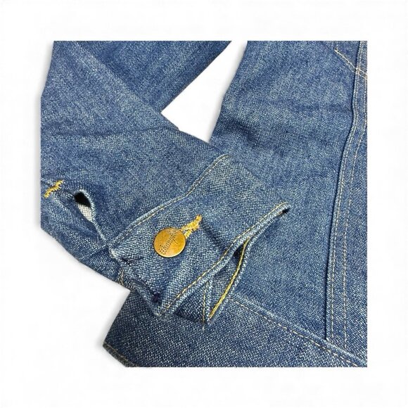 Wrangler Girls Denim Jacket Size 16 – Vintage 11 oz Cotton VINTAGE - Picture 6 of 10